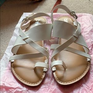 White sandals